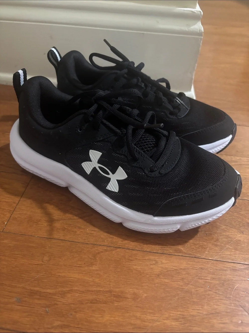 Under Armour Kids Black and White Athletic Sneakers